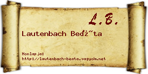 Lautenbach Beáta névjegykártya