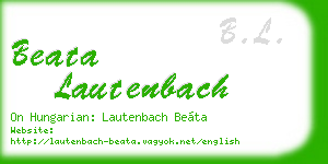 beata lautenbach business card